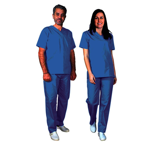 Sky Mens and Womens Hospital Doctors Scrub Trousers Top Set, Medical Doctor Uniform, Lightweight Fabric Medical Work Wear