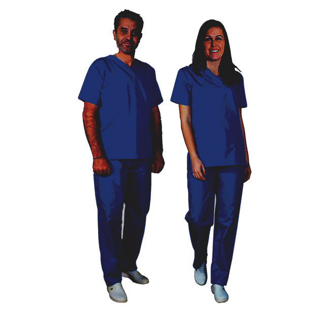 Sky Mens and Womens Hospital Doctors Scrub Trousers Top Set, Medical Doctor Uniform, Lightweight Fabric Medical Work Wear